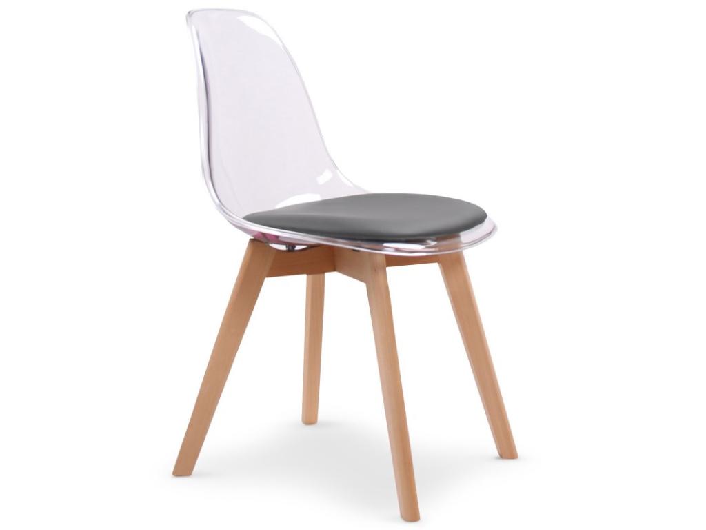 Lot de 2 Chaises Scandinave Domopure 84cm Gris OZEC69699