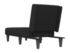 Domopure Premium - Black velvet chaise longue WQBO11616