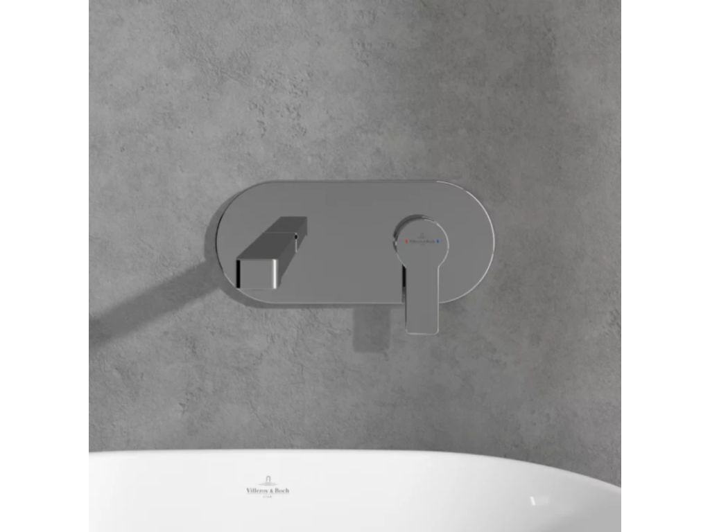 Decohaute ET BOCH Architectura wall-mounted basin mixer with Decohaute Open waste Decohaute JDPN47532