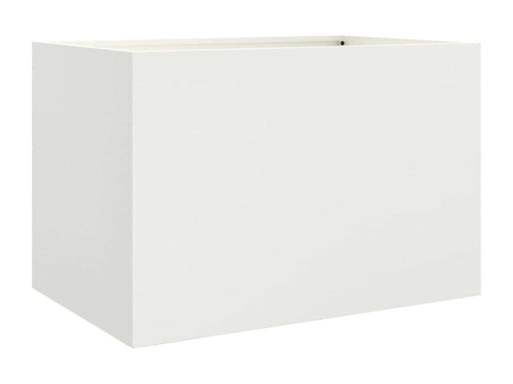Jardinière blanc 62x40x39 cm acier laminé à froid TZTN80527