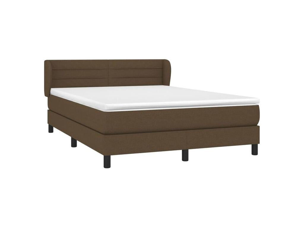 Chicyla bed base with dark brown mattress 140x200 ZOYC42255