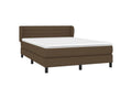 Chicyla bed base with dark brown mattress 140x200 ZOYC42255