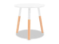 Set of 2 side tables, solid pine wood, white, ULXG10383