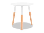 Set of 2 side tables, solid pine wood, white, ULXG10383