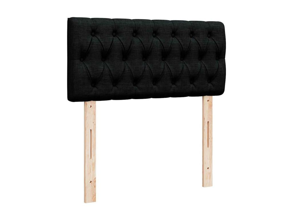 Ottoman bed frame with black mattress 80x200 cm fabric MIIR25214