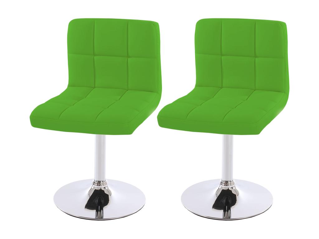 Chaise de salle à manger Chicyla lot de 2 vert CRFP51377