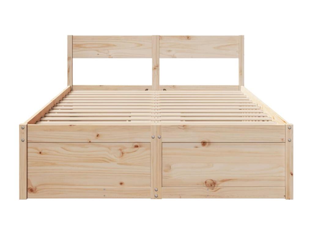 Cadre de lit sans matelas 120x190 cm bois de pin massif XXHE57811