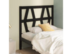 Black Headboard 106x4x100 cm Solid Pine Wood CLYQ55495