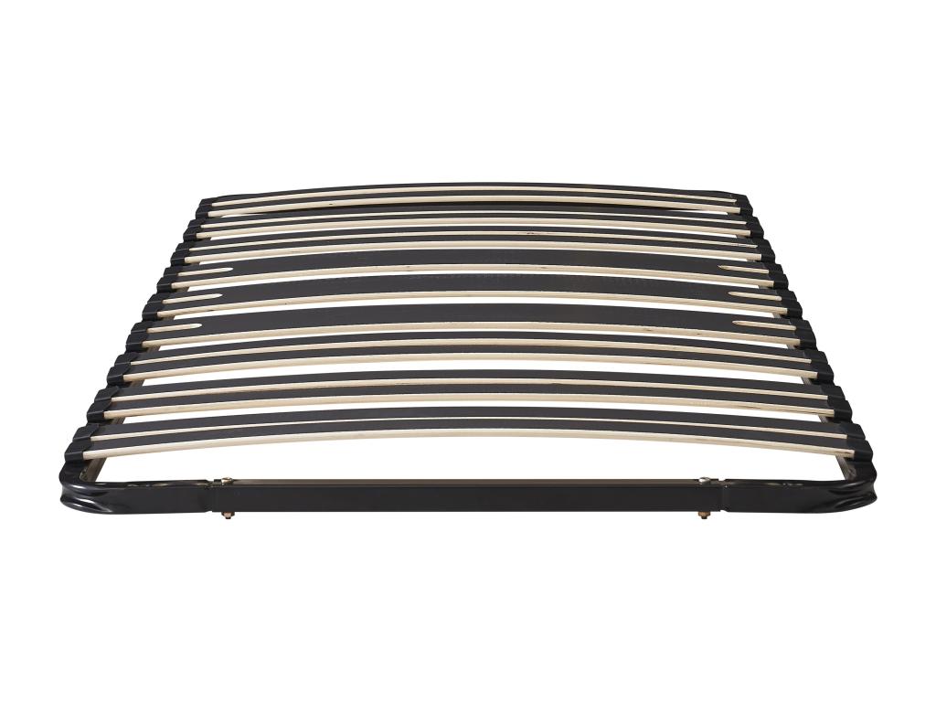 Domopure 90x190 cm bed frame - 15 Domopure - 3 zones of reinforced lumbar support - Without legs - Black - Domopure XPBM19740