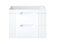 Meuble sous lavabo de salle de bain - Blanc alpin - L120-H62-P45.8 - Domopure NTZK24983