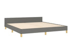 Bed with headboard, Dark Grey, 160x200 cm, Fabric SLCF38115