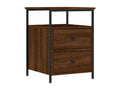Table de chevet chêne marron 44x45x60 cm bois d'ingénierie XCAH85443