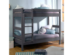 Bunk bed with pull-out base 90x190 cm solid wood white Domopure HYLS32349