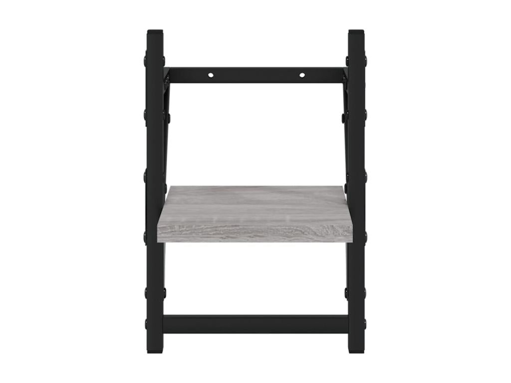 Chicyla wall shelves with bars, 2 pcs, grey, 20x25x30 cm, XXZF60159