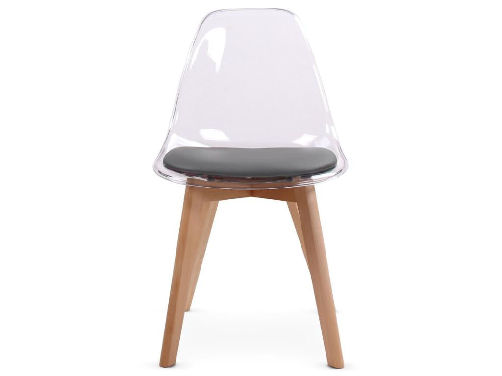 Lot de 2 Chaises Scandinave Domopure 84cm Gris OZEC69699