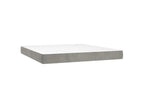 Domopure bed base and mattress, light grey, 160x200 cm, velvet, YTZL95256
