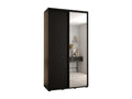 Domopure 3 Sliding Door Wardrobe 235.2/140/60 2 Doors Black/Black/Black JHDR60891