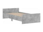 Concrete grey bed frame 90x190 engineered wood JXJJ90786