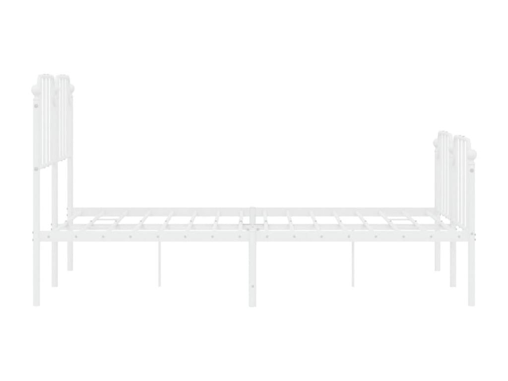 Metal bed frame without mattress and white bed legs 140x200 cm COQB17002