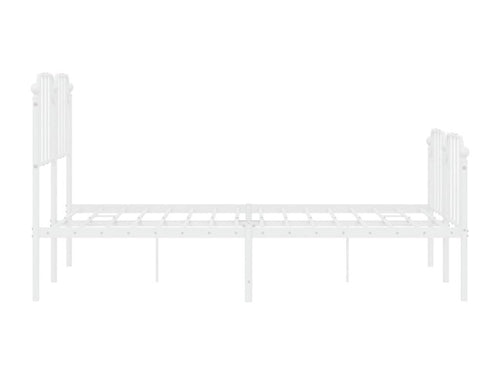Metal bed frame without mattress and white bed legs 140x200 cm COQB17002