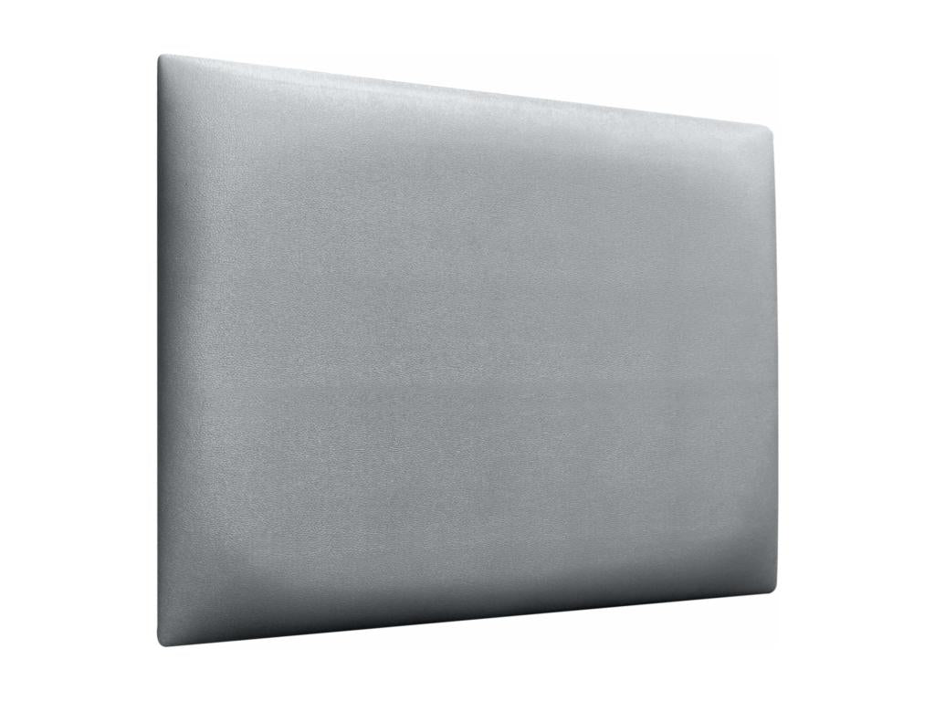 Domopure Upholstered Headboard in High-Quality Faux Leather, Domopure Interior Composed of Interchangeable Self-Adhesive Silver Panels, 160 cm, TGAQ87003