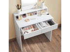 White dressing table with 1 mirror and 2 drawers - W80 x H140 cm MZAN52896