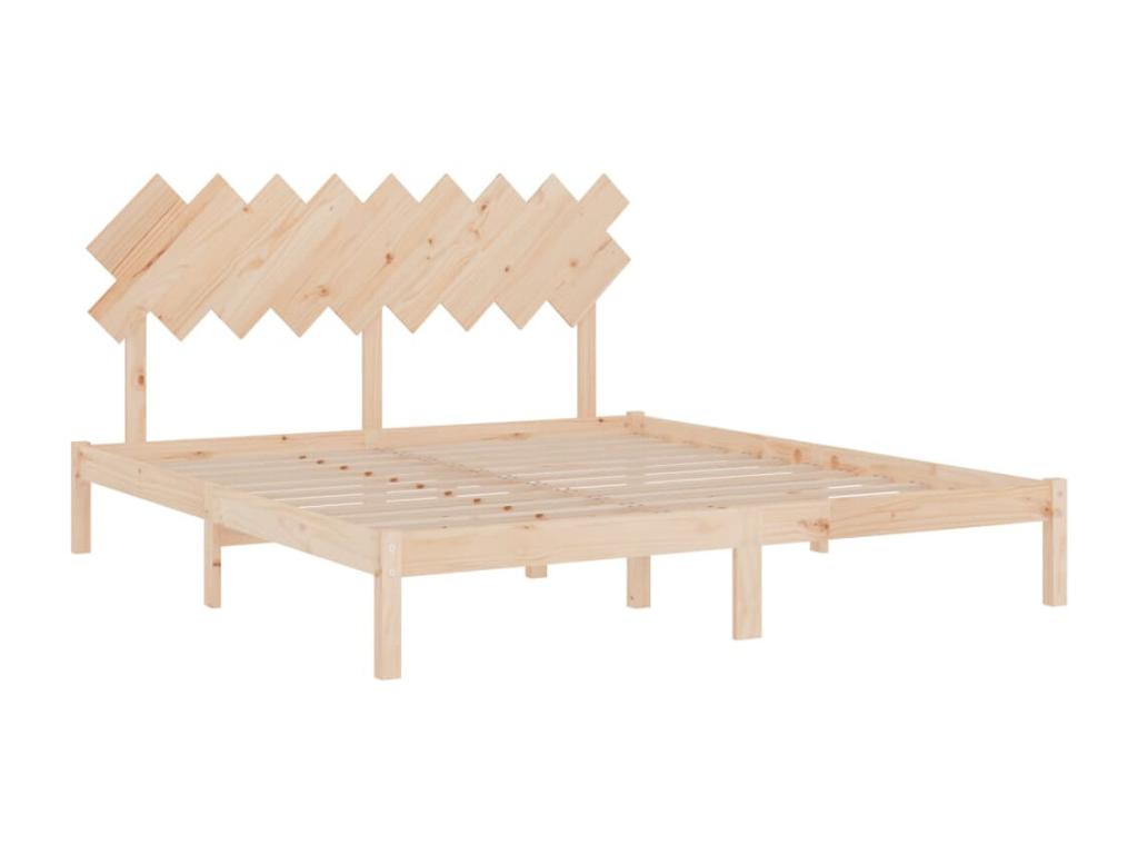 Bed frame without mattress 180x200 cm solid wood APZW00998