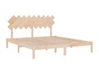 Bed frame without mattress 180x200 cm solid wood APZW00998