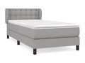 Domopure bed base and mattress, light grey, 90x190 cm, fabric XATP05476