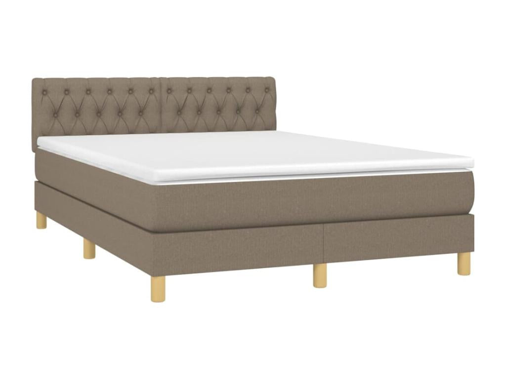 Lit à sommier tapissier avec matelas Chicyla 140x190 cm Tissu UZRP44192