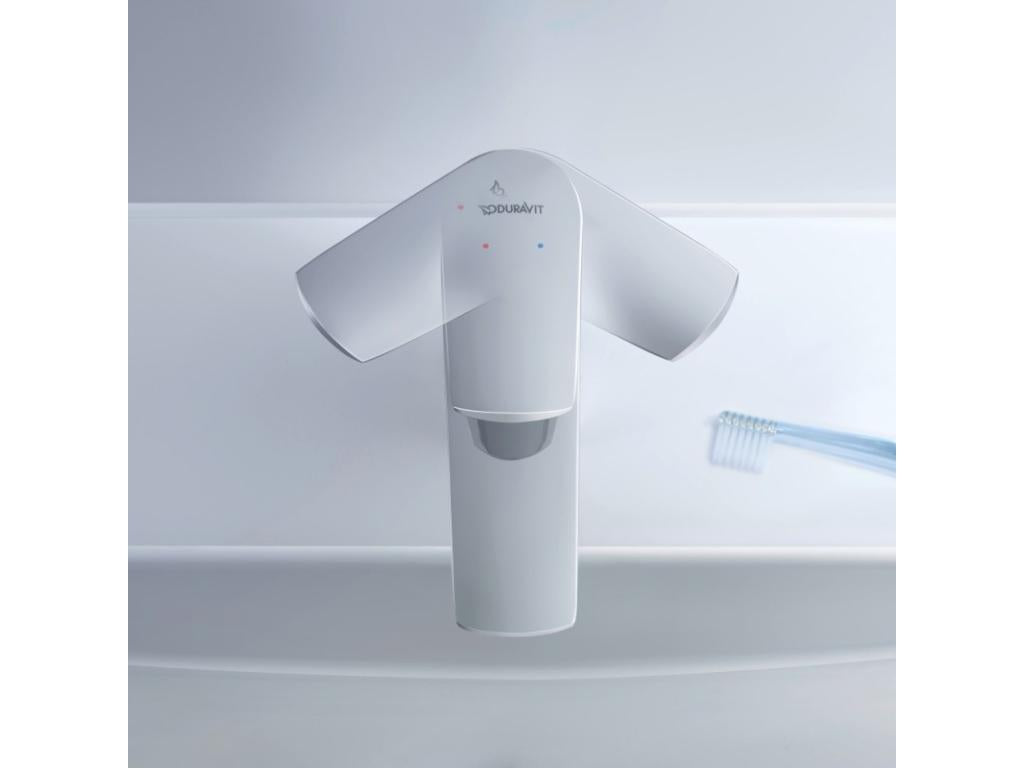 Domopure No.1 MinusFlow chrome basin mixer tap, size S, QOEV79004