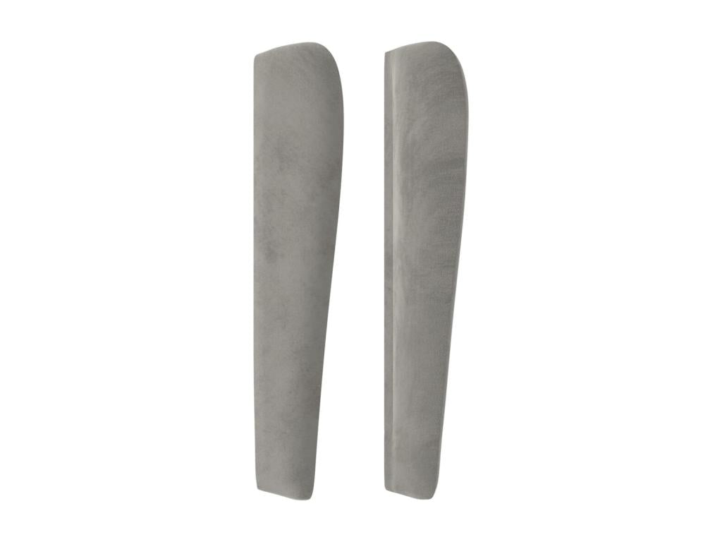 Tête de lit avec oreilles Gris clair 83x23x118/128 cm Velours BIVA37769