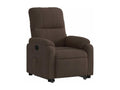 Brown reclining armchair in microfiber fabric KGFO90586