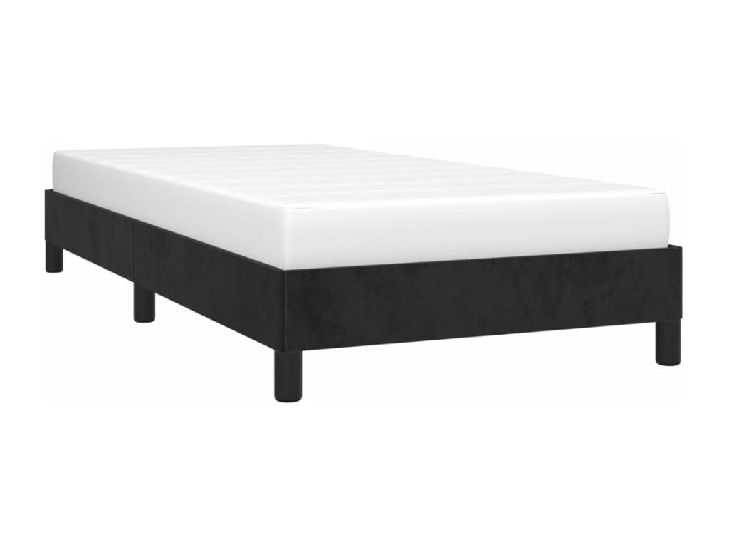 Black bed frame 100x200 cm Velvet JOHP21398