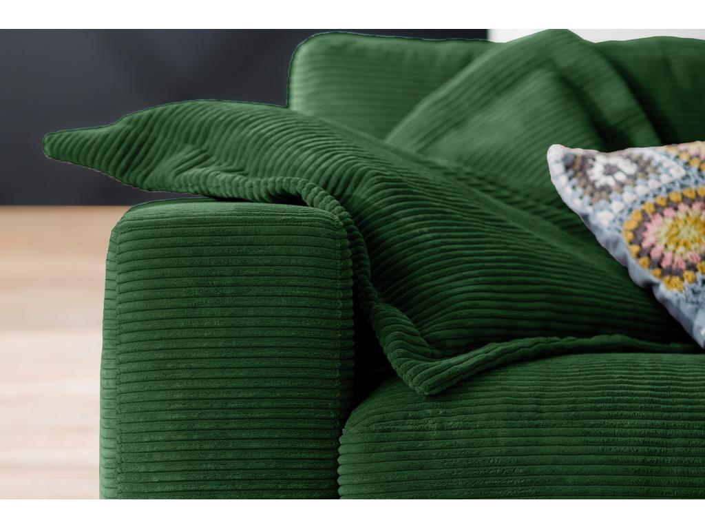 Canapé - vert émeraude velours côtelé - Domopure XJBS38941