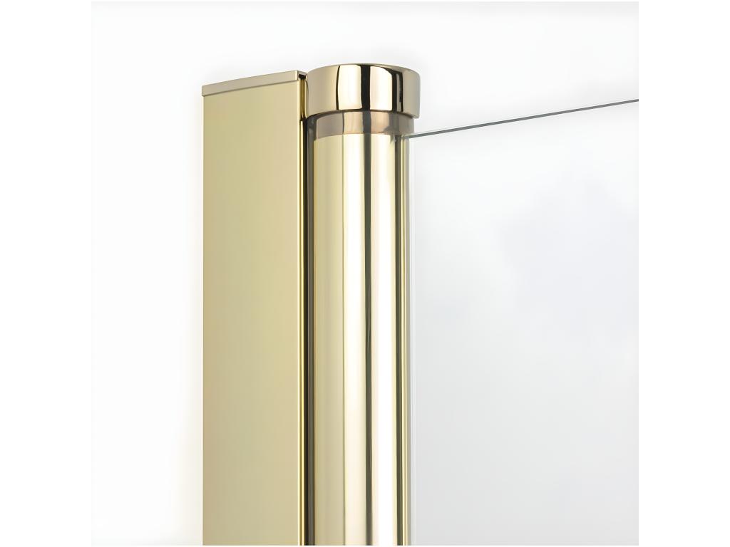 Porte de douche pliante gauche 70 cm doré Domopure GOLD LCLQ29435