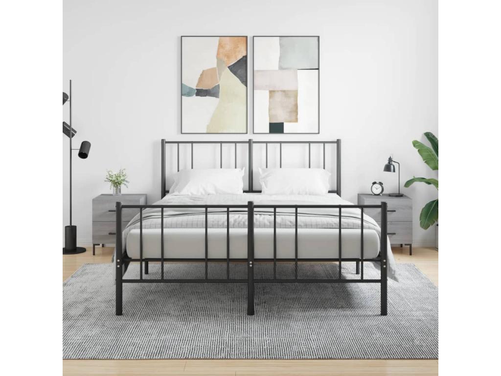 Chicyla bedside tables, 2 pcs, grey, 40x35x47.5 cm, UFHA13931