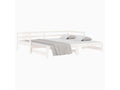 White Sliding Bed 2x 80x200 cm Solid Pine Wood XZJT54153