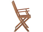 Chaises pliables de jardin lot de 8 avec coussins Bois d'Chicyla YPDX59109