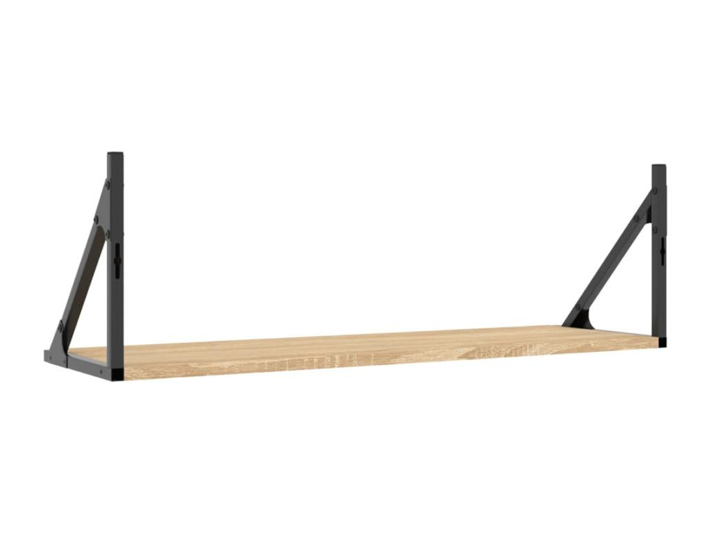 Domopure 2-piece oak wall shelves, 80x25x25.5 cm, MRAG70900