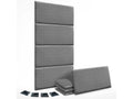 Domopure Set of 8 Self-Adhesive Linen Wall Panels, Sound Absorbing, Shockproof, and Headboards, Dark Grey, 50x40cm x8 UORC44240