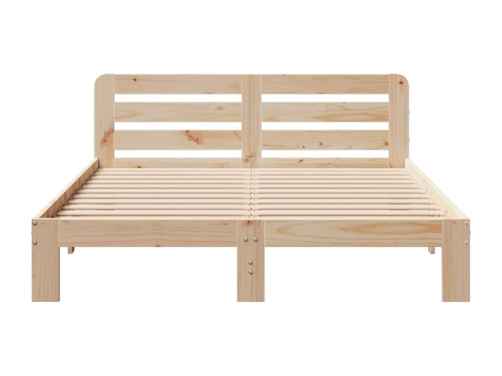 Bed frame without mattress 160x200 cm solid pine wood GBAJ14818