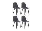 Decohaute - Set of 4 anthracite fabric chairs WVTX15369