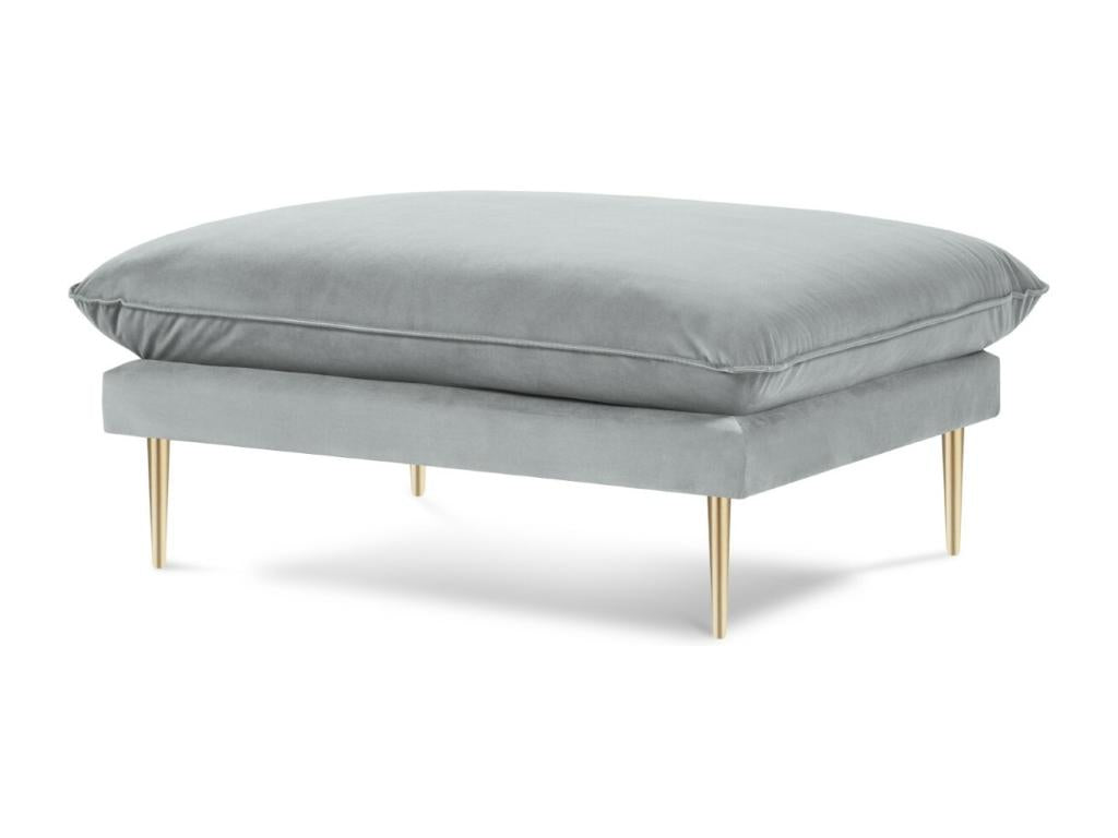 Domopure - Domopure pouf in light grey velvet - 100x80x43cm XHKY48085