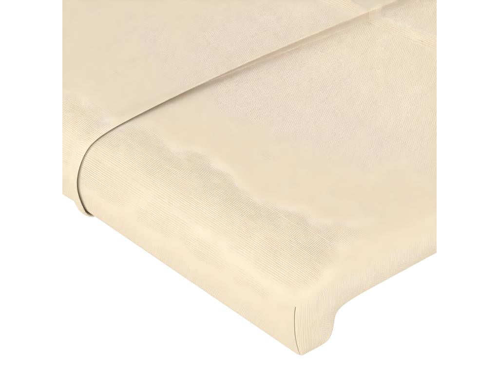 Tête de lit à LED Crème 144x5x118/128 cm Tissu IIVA31607