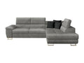 Domopure 166 Grey Corner Sofa with Sleeping Function and Bedding Box, 270x202x71cm, IPDM09690