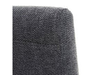 2x chaise à manger chaise de cuisine Domopure - textile gris anthracite pieds foncés WGSC57582