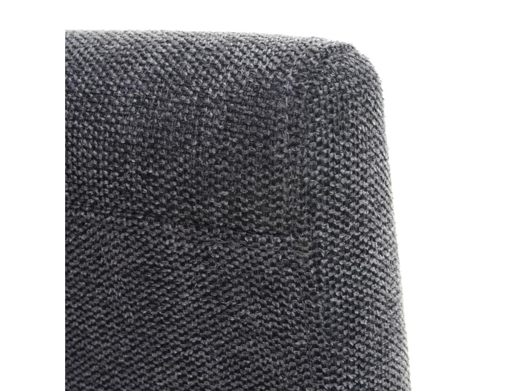2x chaise à manger chaise de cuisine Domopure - textile gris anthracite pieds foncés WGSC57582