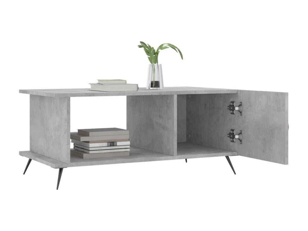 Concrete grey coffee table 90x50x40 cm engineered wood NJHS93850