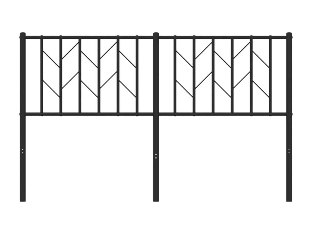 Tête de lit métal noir 140 cm DTNL69746